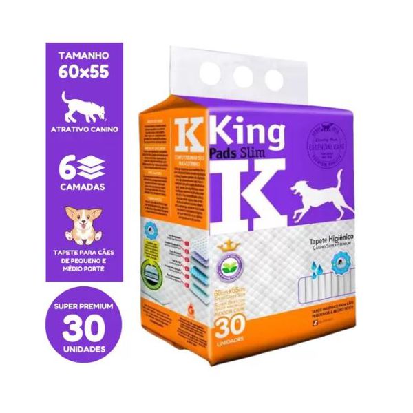 TAPETE CAO HIGIENICO KING PADS 55X60 C/30