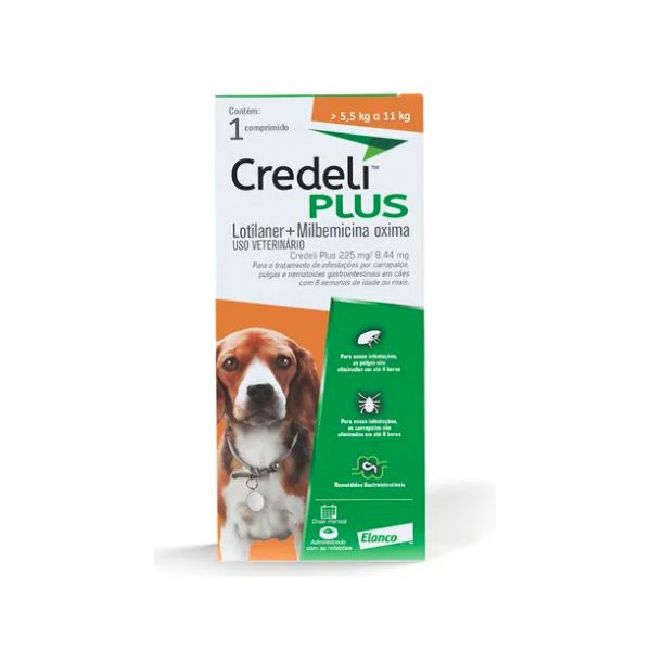 CREDELI PLUS 225MG (LARANJA) CAO 5,5-11KG 1 COMP *NOVO