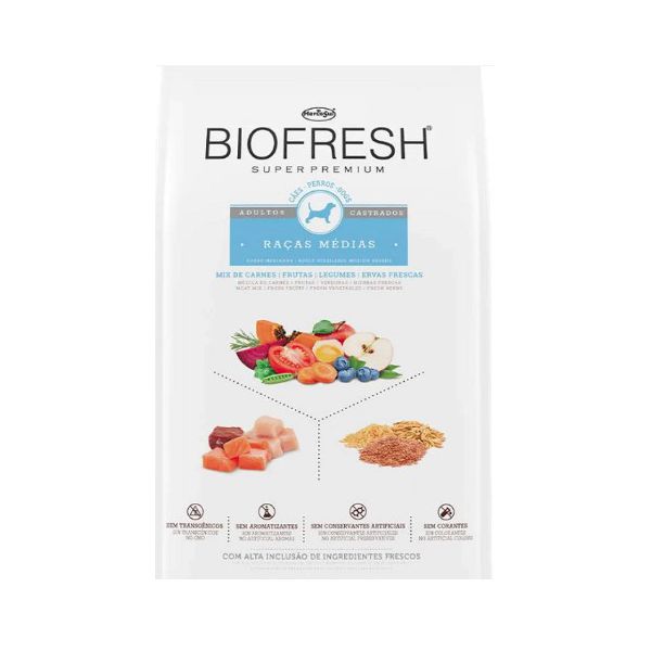 RACAO CAO BIOFRESH 10KG AD MIX CAST RAÇA MEDIAS