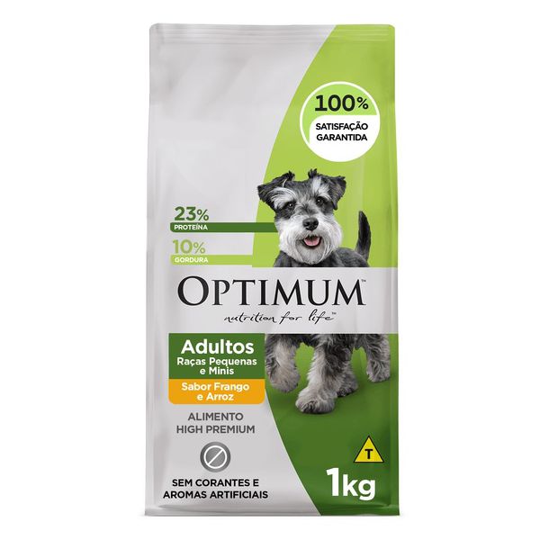 RACAO CAO OPTIMUM AD FRANGO 1KG AD RAC PEQ/MED