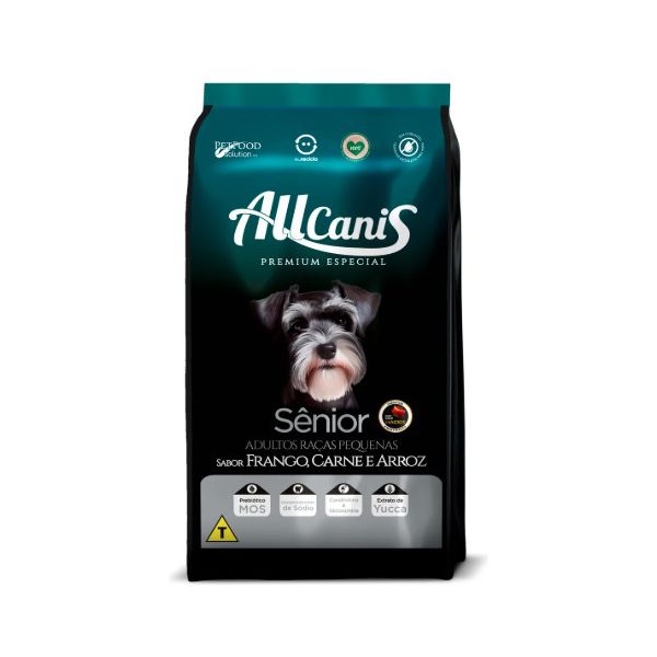 RACAO CAO ALLCANIS 15KG SENIOR RAÇAS PEQ