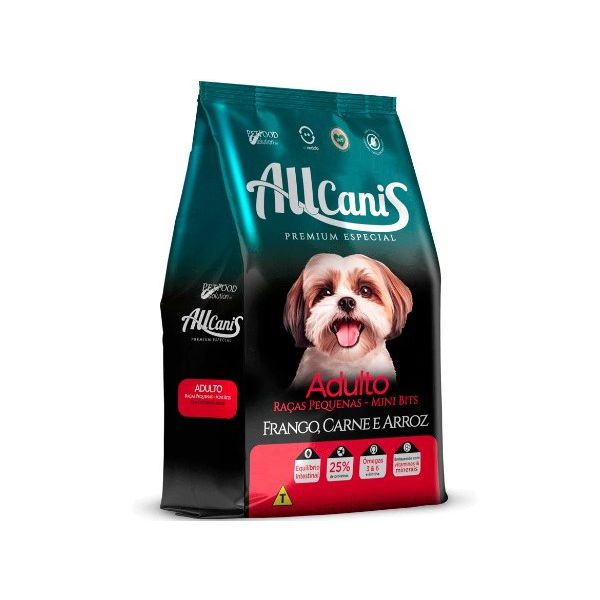 RACAO CAO ALLCANIS 10KG AD R PEQ MINI BITS