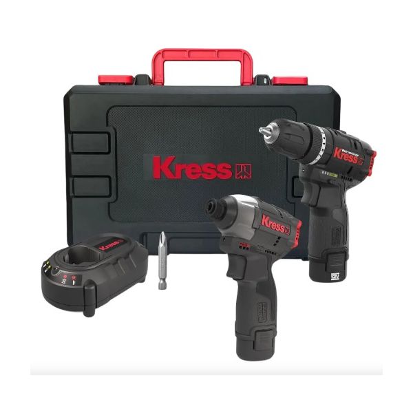 KIT FURADEIRA+PARAFUSADEIRA IMPACTO KRESS KUG02