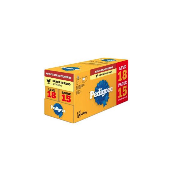 CARNE CAO PEDIGREE SACHE 100G PACK -LV18 PG15- AD FRANGO RP