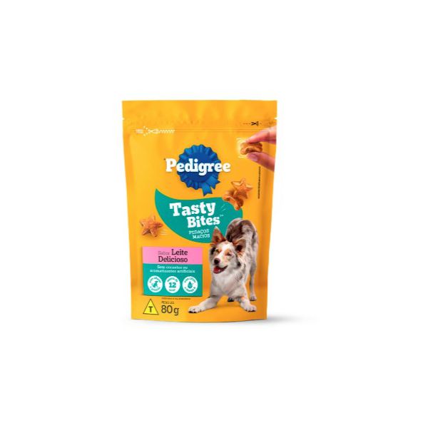 BIFINHO CAO PED TASTY BITES LEITE 80G