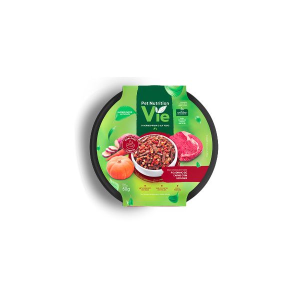 ALIMENTO CAO PET NUTRITION VIE PICADINHO CARNE 50 GR