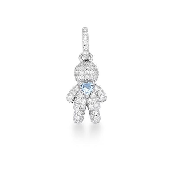 Pingente Menino Cravejado Prata 925