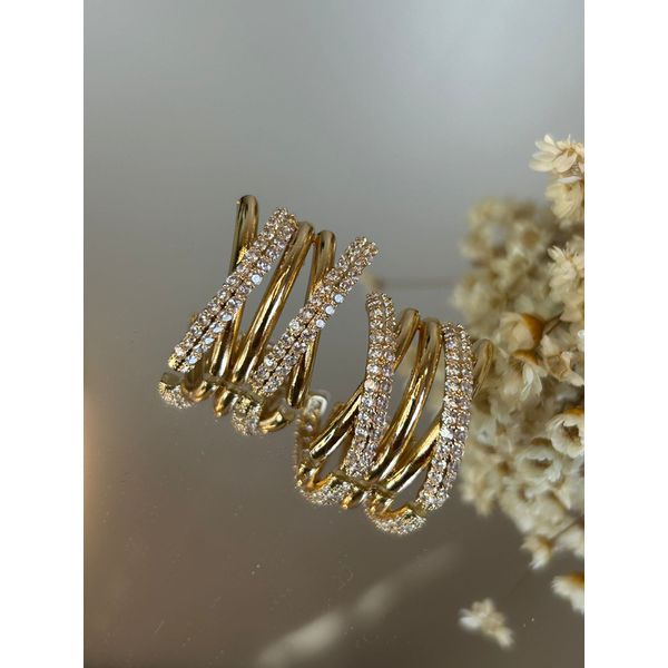 Brinco Meia Argola Ouro