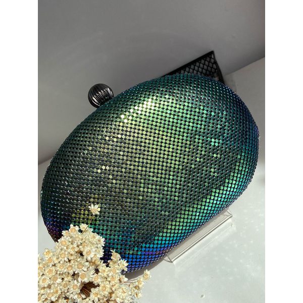Clutch Oval Laminada Bicolor