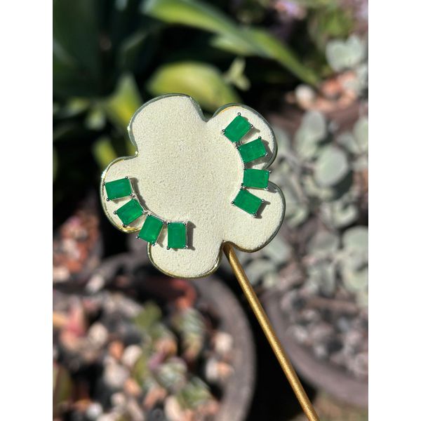 Brinco EarCuff Verde Esmeralda