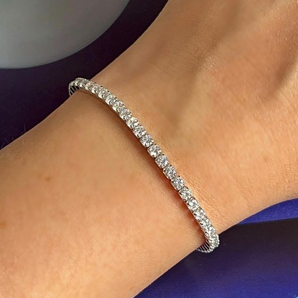 Pulseira Riviera 3mm Zircônia Prata 925