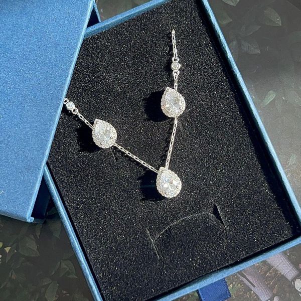 Conjunto Brinco e Colar Gota Prata 925