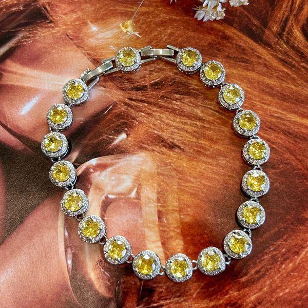 Pulseira Riviera Redonda Fancy Yellow