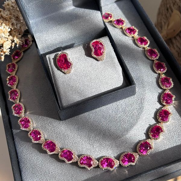 Conjunto Orgânico Safira Rosa Dourado