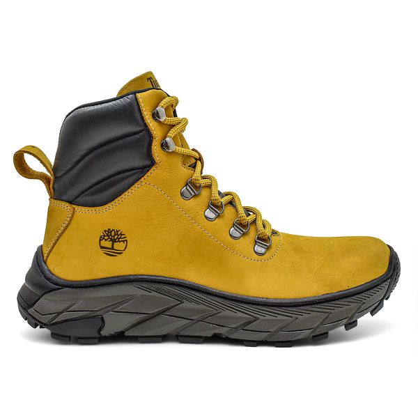 Bota Coturno Timberland Masculino Classic Em Couro Amarela