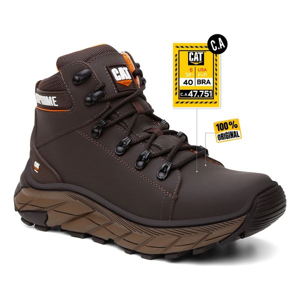 Coturno Catpriime Air Soft Camuflado Impermeável Resistente Biqueira Café com Laranja