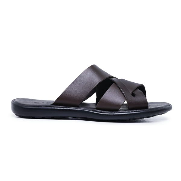 Chinelo Sandália Masculina em Couro Bali Café - Conforto e Estilo Casual 