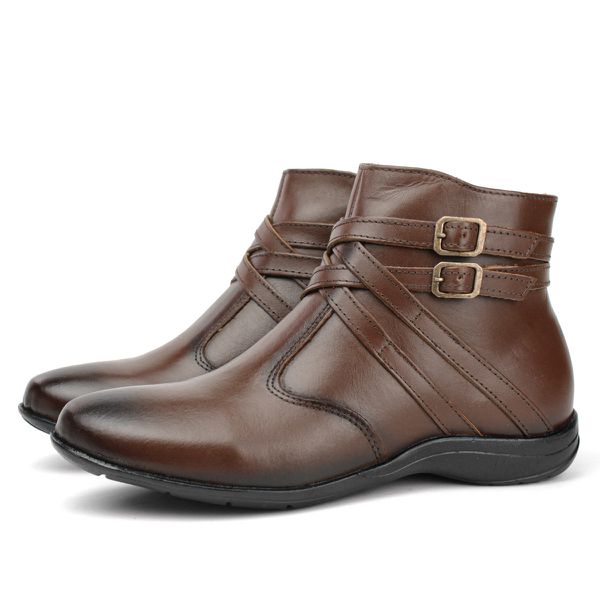 Bota Feminina em Couro Confort Lívia Pinhão - Conforto Premium e Estilo