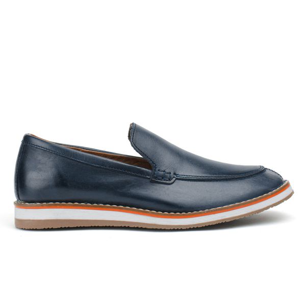 Sapato Masculino em Couro Viena Azul Marinho - Estilo Sofisticado