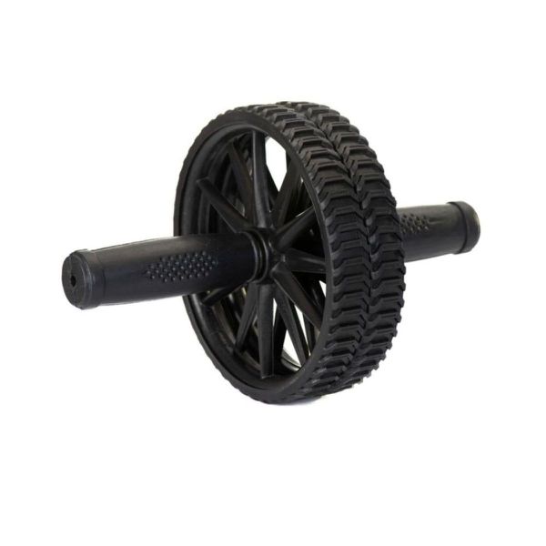 Roda Exercícios Abdominal Funcional Rolo Fitness Treino - Preto
