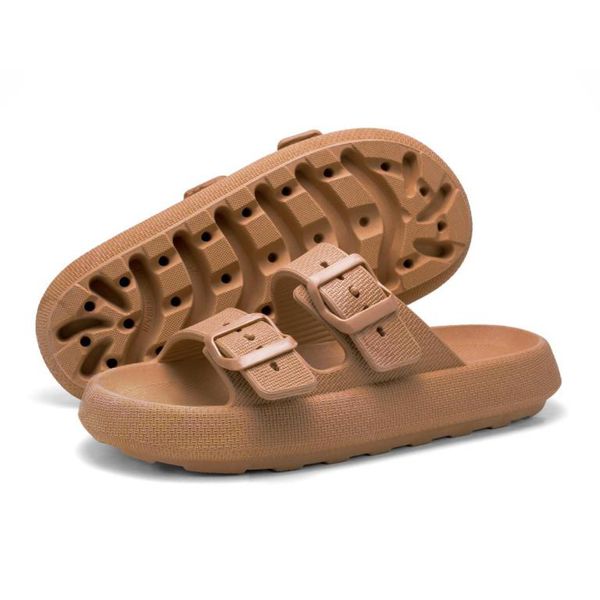 Chinelo Nuvem Ortopedico Tira Dupla Caramelo
