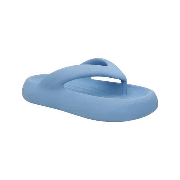Chinelo De Dedo Nuvem Flatform Anatômico Plataforma Azul Claro 