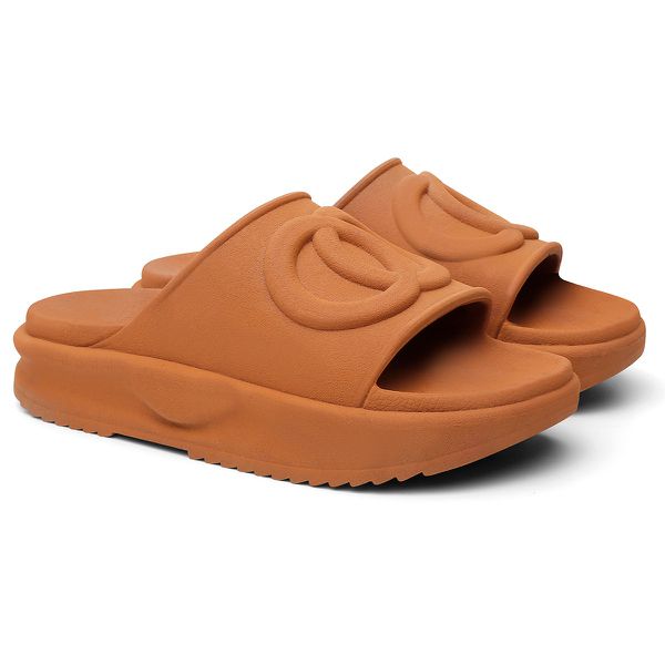 Papete Feminino Slide Nuvem Confortável Leve Macia Caramelo