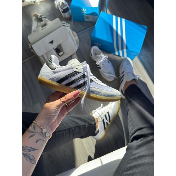 Tênis Adidas Unissex Samba Cardboard Tricô Branco Preto