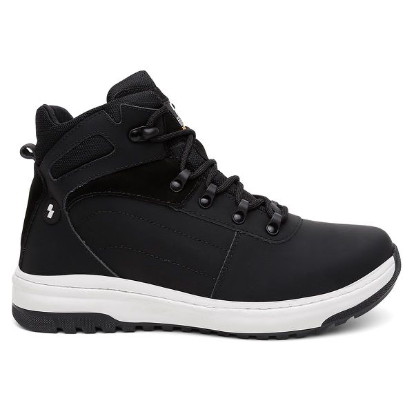 Bota Shelga Urban Casual Couro Legítimo Emborrachado - Preto