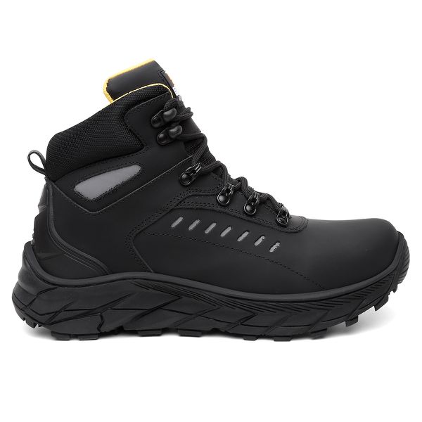 Bota Shelga Tracker Couro Legitimo Refletivos Laterais - Preto