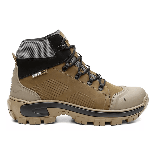 Bota Shelga Atacama Coturno Masculina Nobre Nobuck Creme