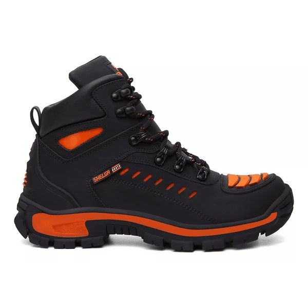 Botina Motoqueiro Shelga Palmilha Em Gel Resistente Original Laranja