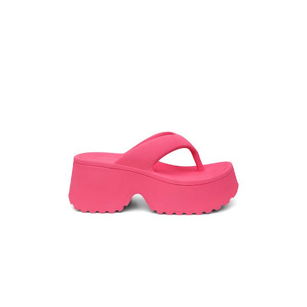 Tamanco Plataforma Feminina Chinelo Flatform Conforto – Rosa