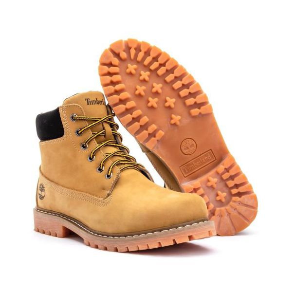 Bota Coturno Adventure Classic Inch Couro - Amarelo