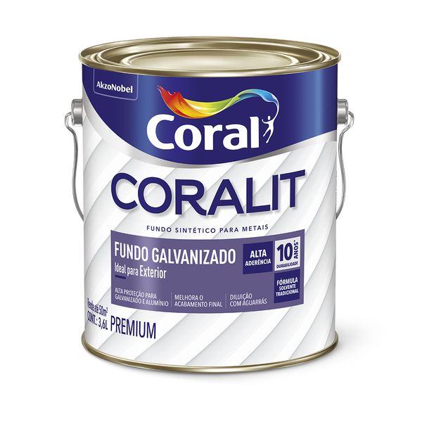 CORALIT FUNDO GALVANIZADO BRANCO 3,6L