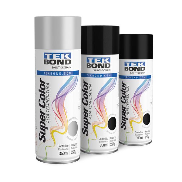 TINTA SPRAY ALTA TEMPEMPERATURA 350ML TEKBOND