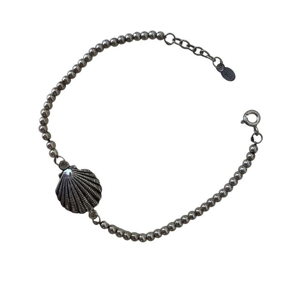 Pulseira Bolinhas com Concha em Prata 925