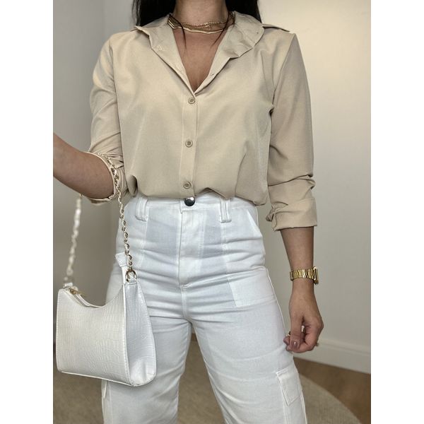 Camisa Seda Pietra Nude