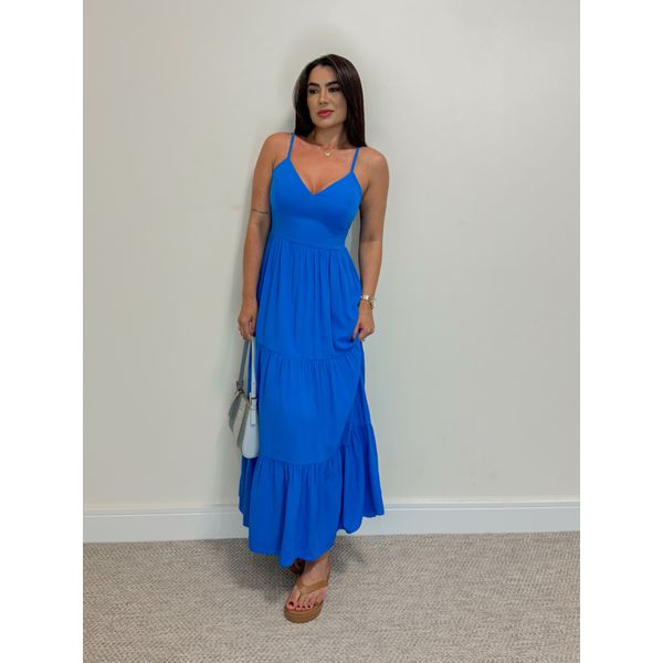 Vestido Midi Atenas Azul