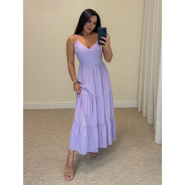 Vestido Midi Atenas Lilás