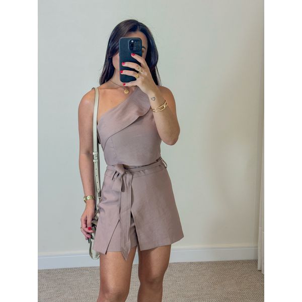 Conjunto Short Saia Líbia Avelã