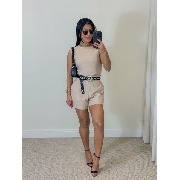 Conjunto Short Mali Areia