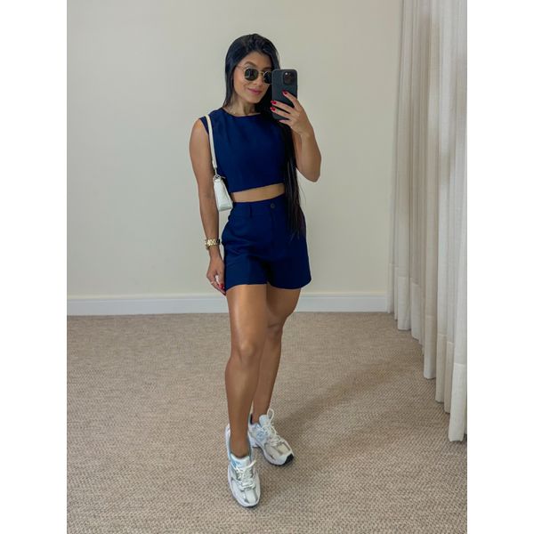 Conjunto Short Mali Marinho