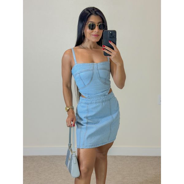 Vestido Jeans Claro Zoe