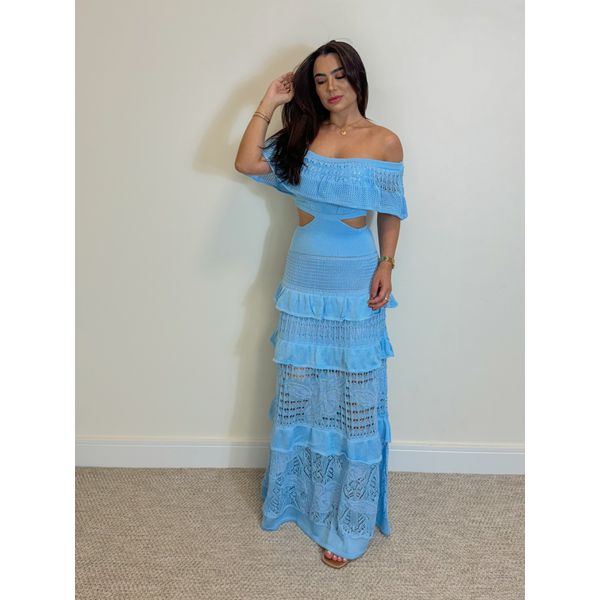 Vestido Tricot Nay Azul