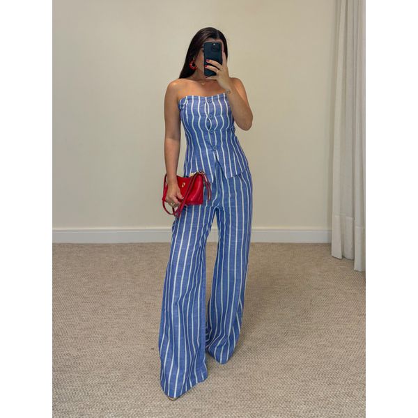 Conjunto Listrado Azul