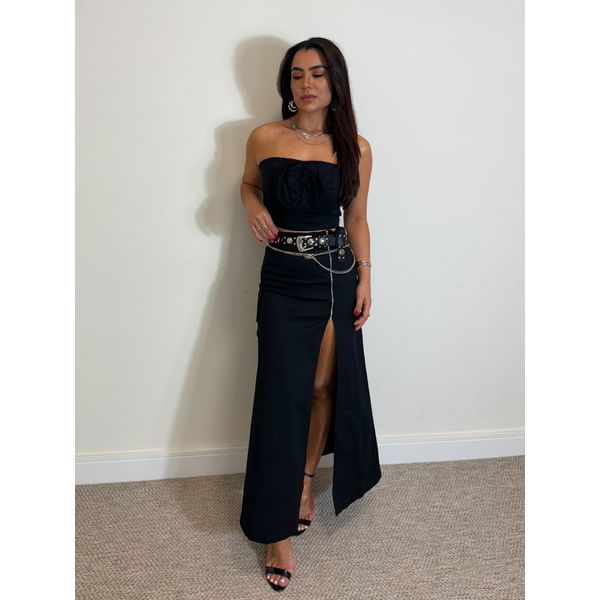 Conjunto Saia Marina Preto