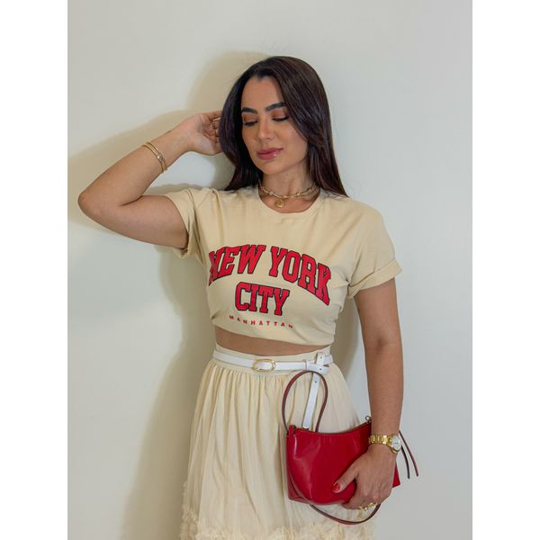 Camiseta New York Areia