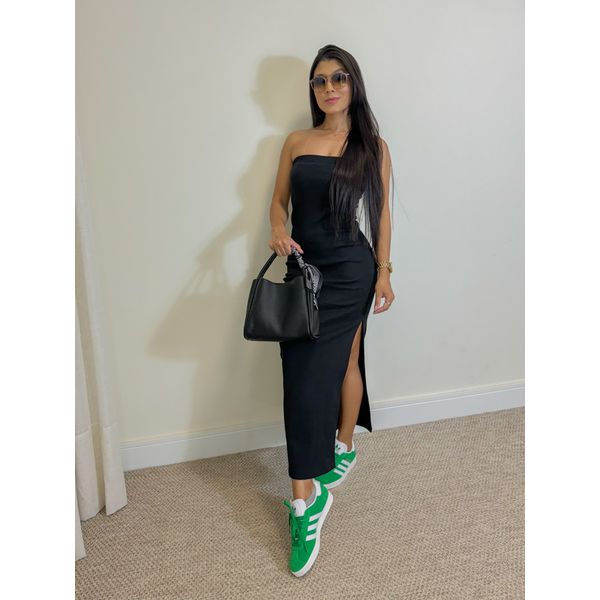 Vestido Liso Tomara Que Caia Preto
