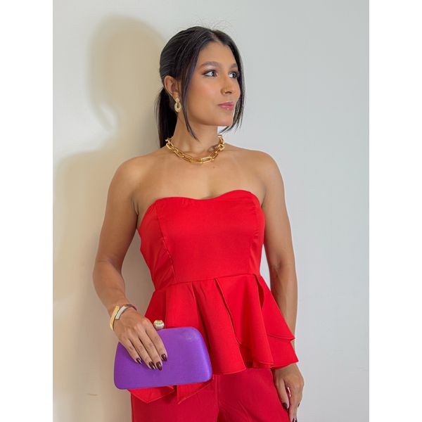 Blusa Tomara Que Caia Laysa Vermelha
